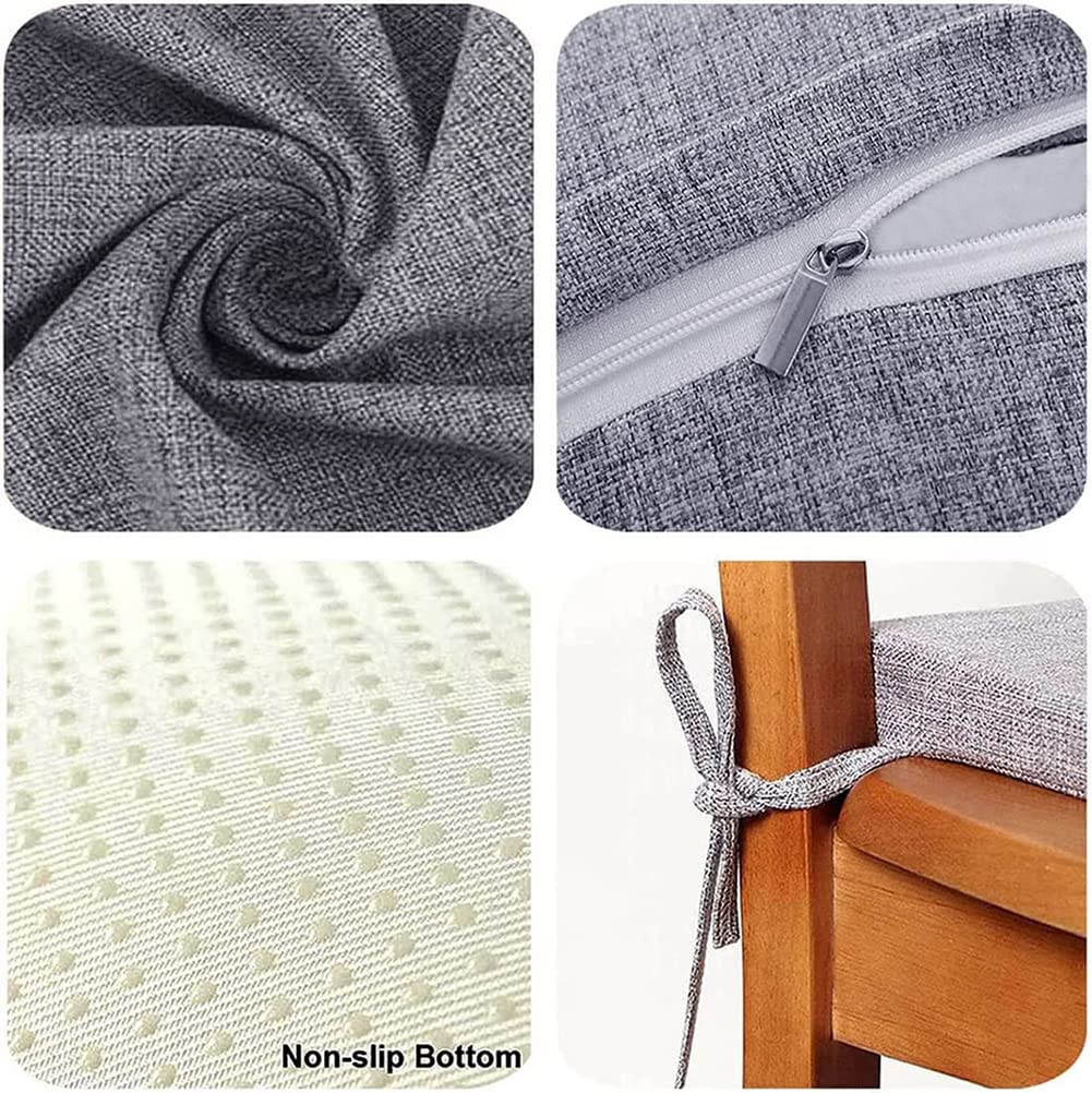 Yuly Cuscino per panca a 2/3 posti, imbottitura in schiuma ad alta elasticità, per panca da giardino con fondo antiscivolo, per mobili, sedie lunghe, cucina, altalena, patio (beige)