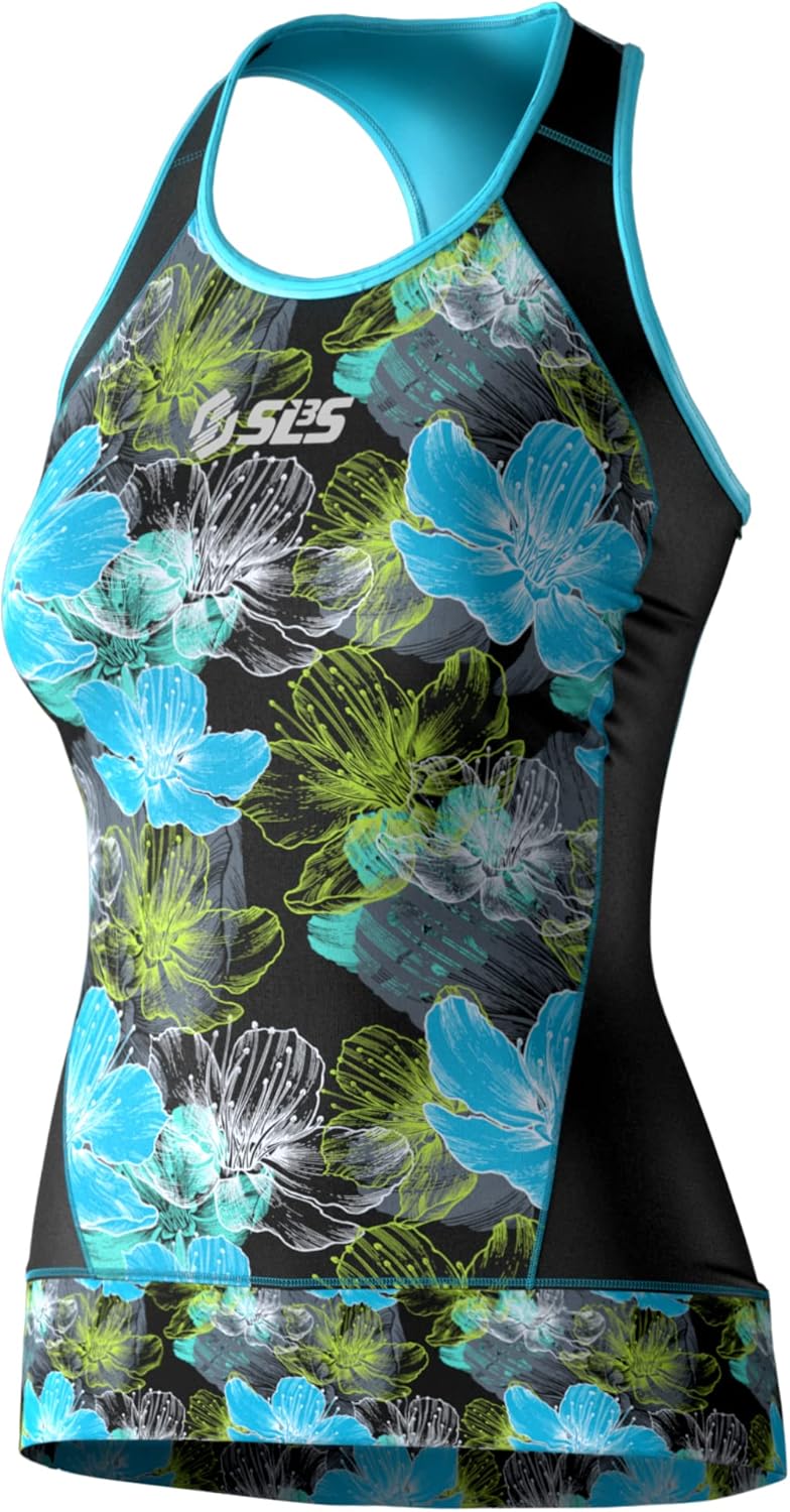 SLS3 Triathlon Top Women - Sleeveless Tri Top Women - Comfortable & Great Fit Triathlon Shirts or Singlet, No Shelf Bra