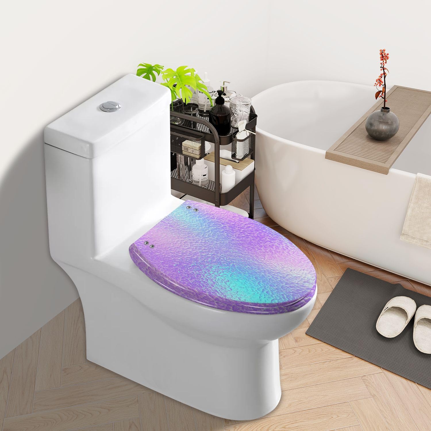 Verlängerter Toilettensitz für den Gebrauch im Badezimmer