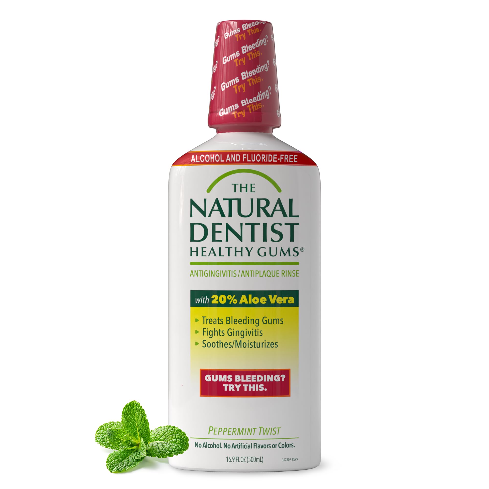 The Natural Dentist Peppermint Twist Alcohol Free Mouthwash, 16.9 oz