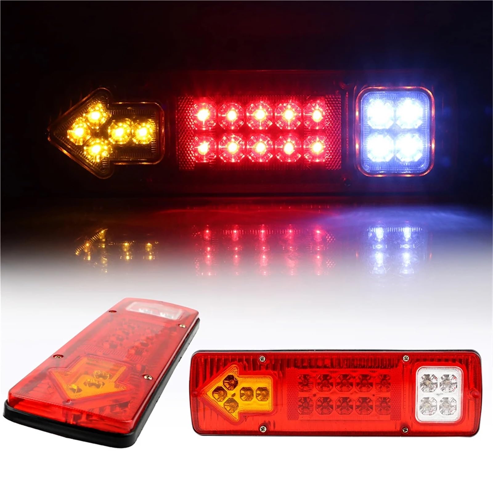 Halogen światła Tylne światła LED, montaż świateł samochodowych, światła stopu do przyczep, ciężarówek, łodzi, ciężarówek, świateł cofania 12 V 24 V(12V)