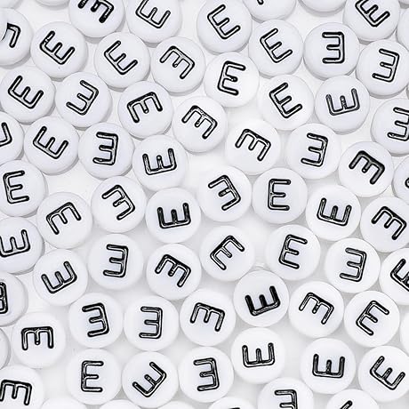 Eppingwin 500 PCS Letter E Beads: Captivating Acrylic Beads for Impressive Jewelry Creations