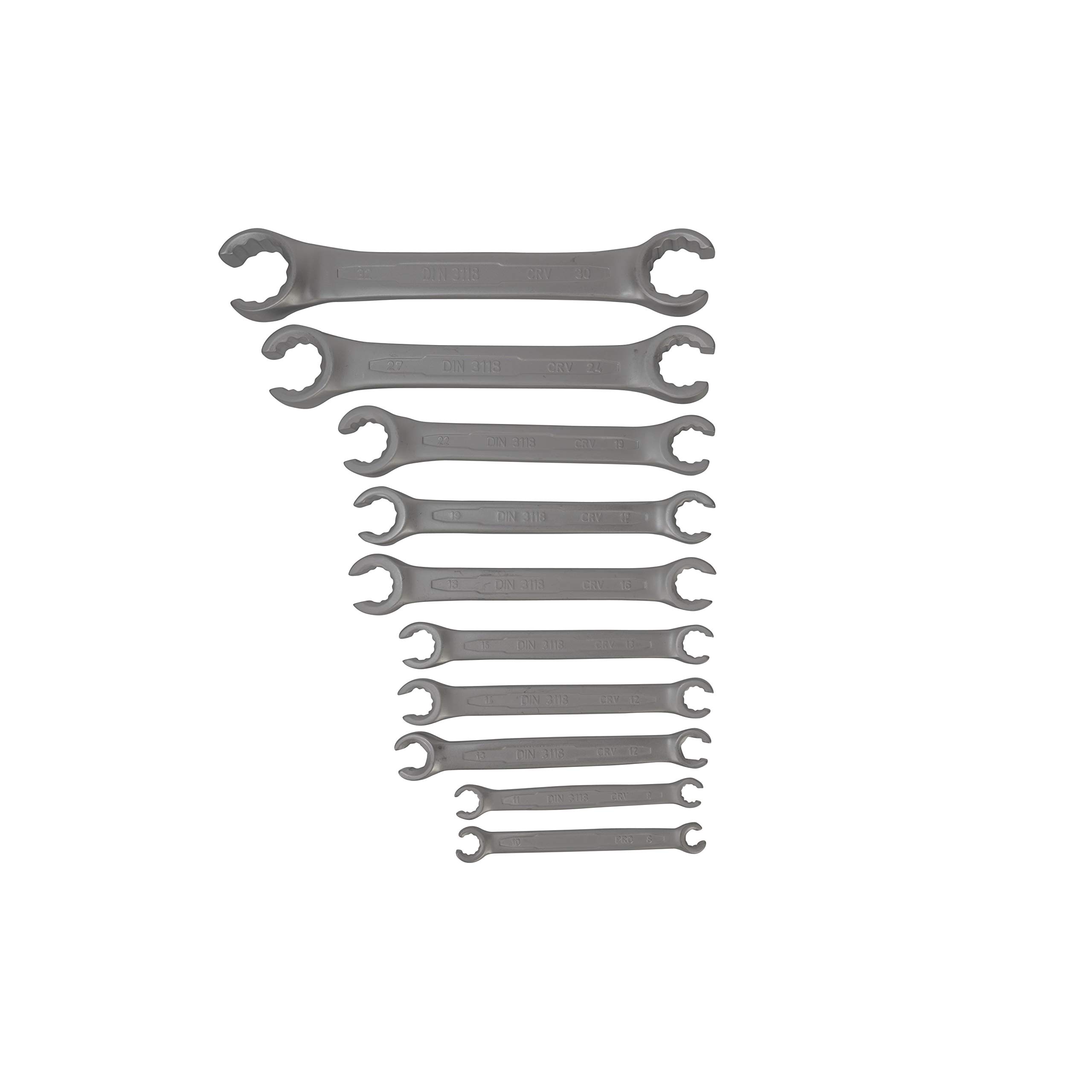Dubbelsleutelset, open, DIN 3118 A | 10 stuks | No.240 K | 8-32 mm | CrV | WGB