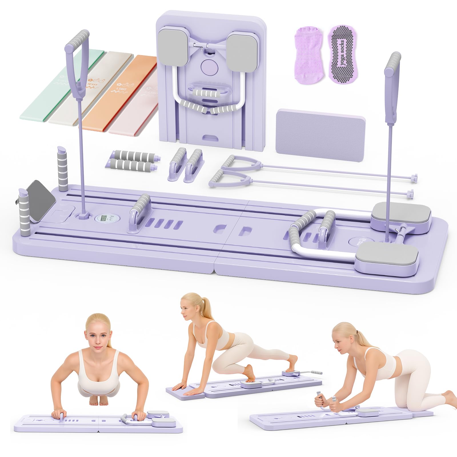 Amazon.co.jp: ピラティス マシン プロ監修 自動リバウンド付き