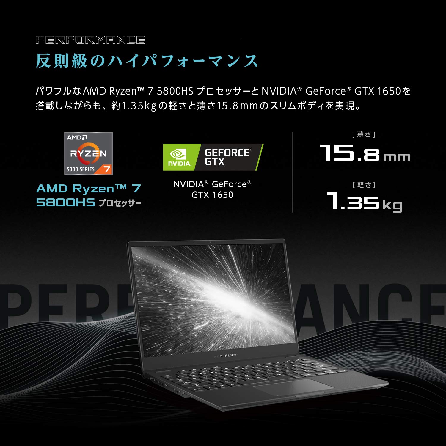 Amazon.co.jp: ASUSTek Gaming Laptop ROG Flow X13 GV301QH (Ryzen 7 