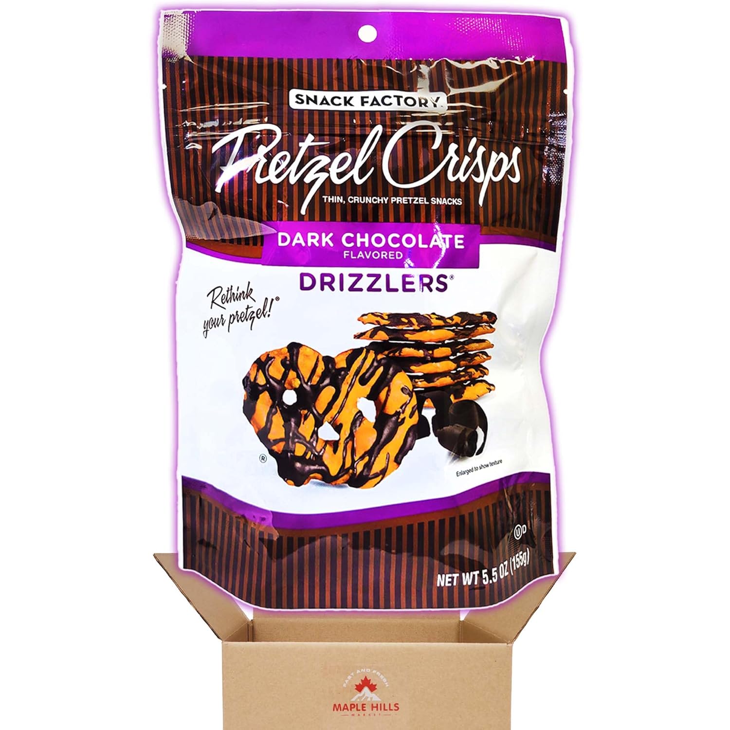 Snack Factory Pretzel Crisps Dark Chocolate Drizzlers