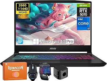 Katana 15HX Gaming Laptop, NVIDIA GeForce RTX 5070 8GB GDDR7 GPU, 14th Gen Intel i7-14650HX, 15.6" 165Hz 2.5K QHD Screen, 16 GB DDR5 RAM, 1 TB SSD, RGB KB, Copilot AI, Win 11 Pro, W/Accessories