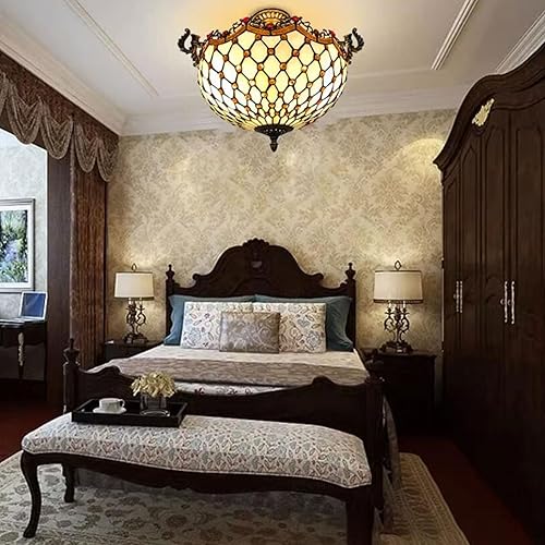 Miniatura 9 de Tiffany - Pantalla de repuesto para lámpara de cristal, accesorios para lámparas de mesa, lámpara de pie, lámpara de techo, lámpara colgante