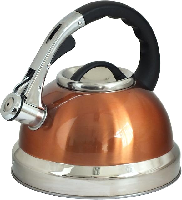 Voche® 3.5 Litre Capacity Copper Stainless Steel Whistling Kettle for Gas Electric & Induction Hobs