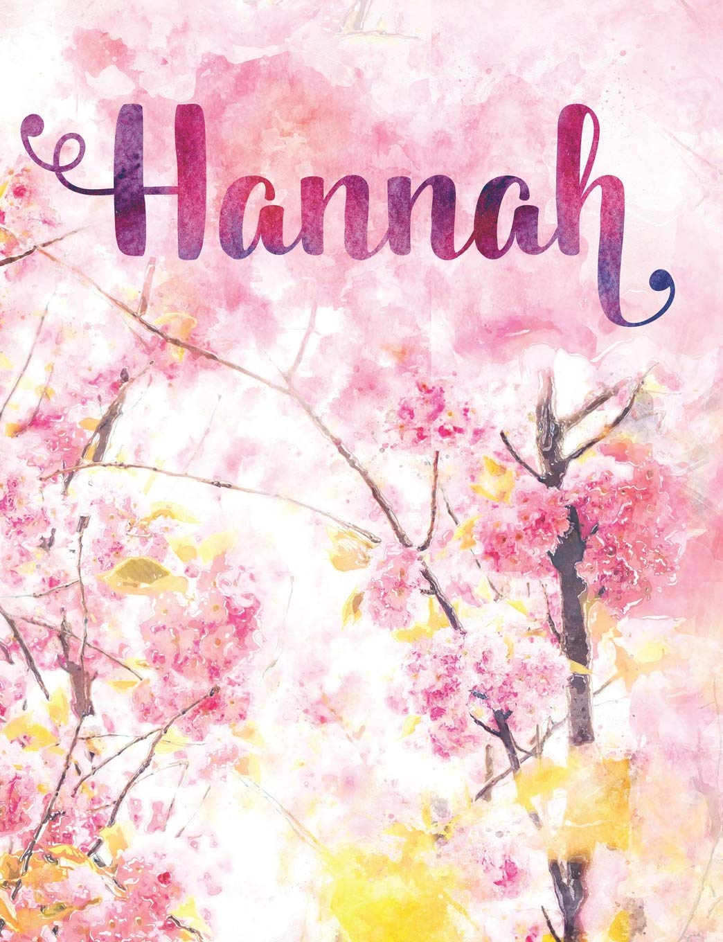 Hannah: Personalized Journal - A Pink Cherry Blossom Diary
