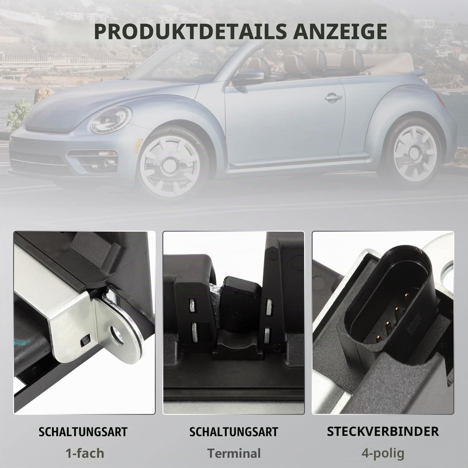 Heckklappenschloss Kofferraum Verriegelung Heckklappe Türschloss 5M0827505E für ALTEA LEON IBIZA TOLEDO GOLF MK5 MK6 TIGUAN 1K6827505E