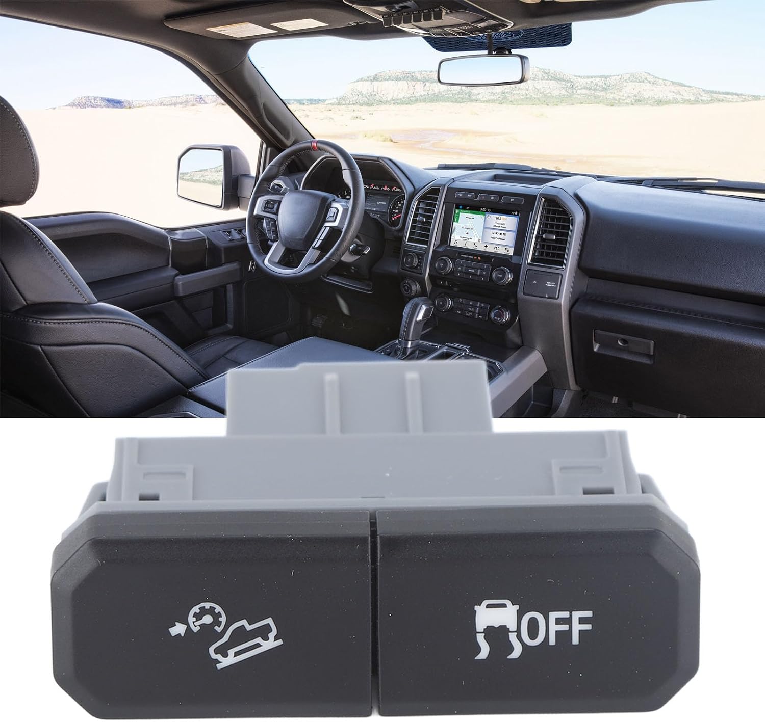 Traction Control, Tract Control Switch, Fl3z 13d730 Ha Traction Switch Button Replacement for Raptor Expedition
