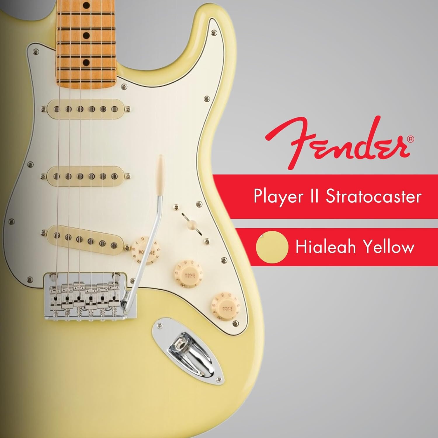Fender Player II Stratocaster, Maple Fingerboard, Hialeah Yellow