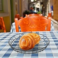 Vista 7 de DOITOOL Cesta ovalada de alambre de metal negro, 2 unidades, cestas de comida rápida estilo retro, cestas de metal para servir, reutilizables