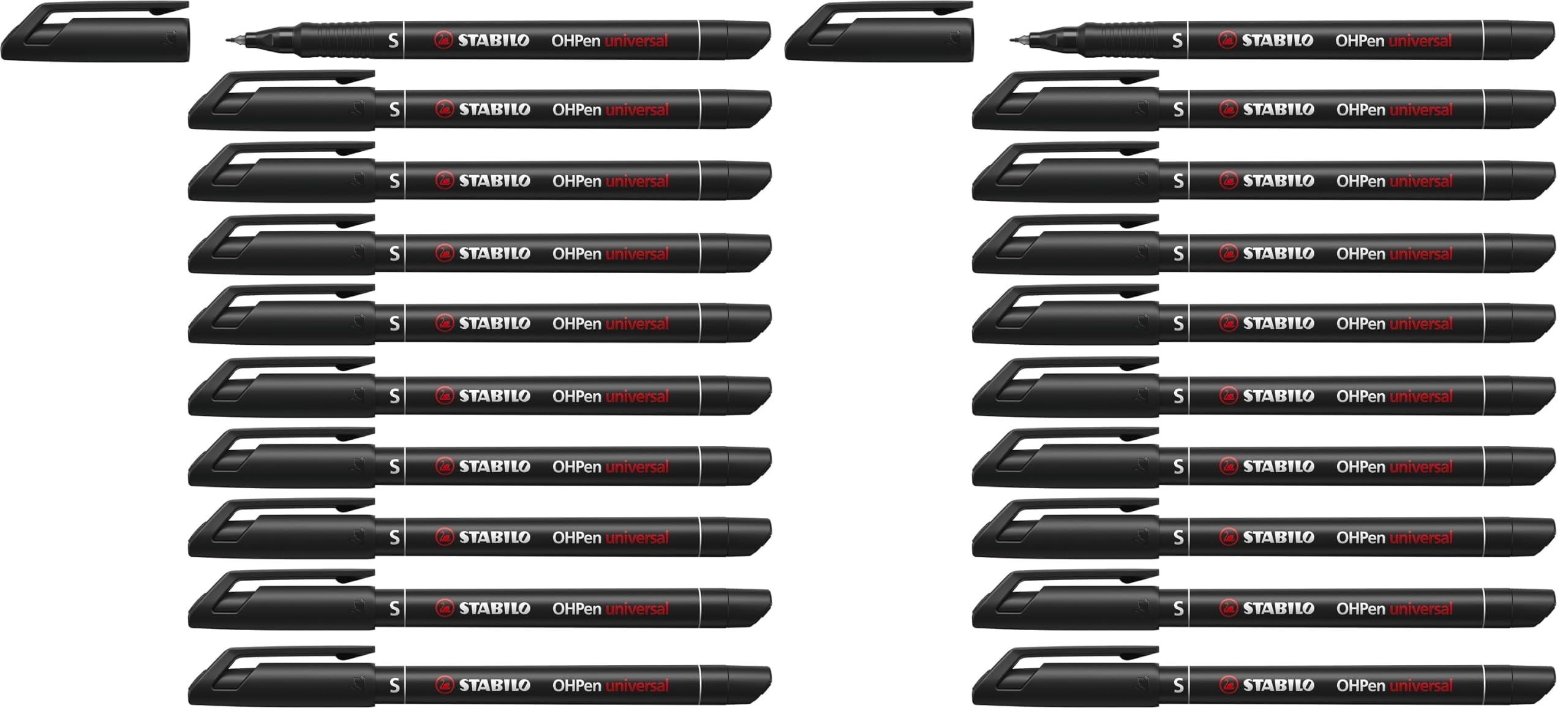 Folienstift - STABILO OHPen universal - permanent superfein - 2x 10er Pack - schwarz