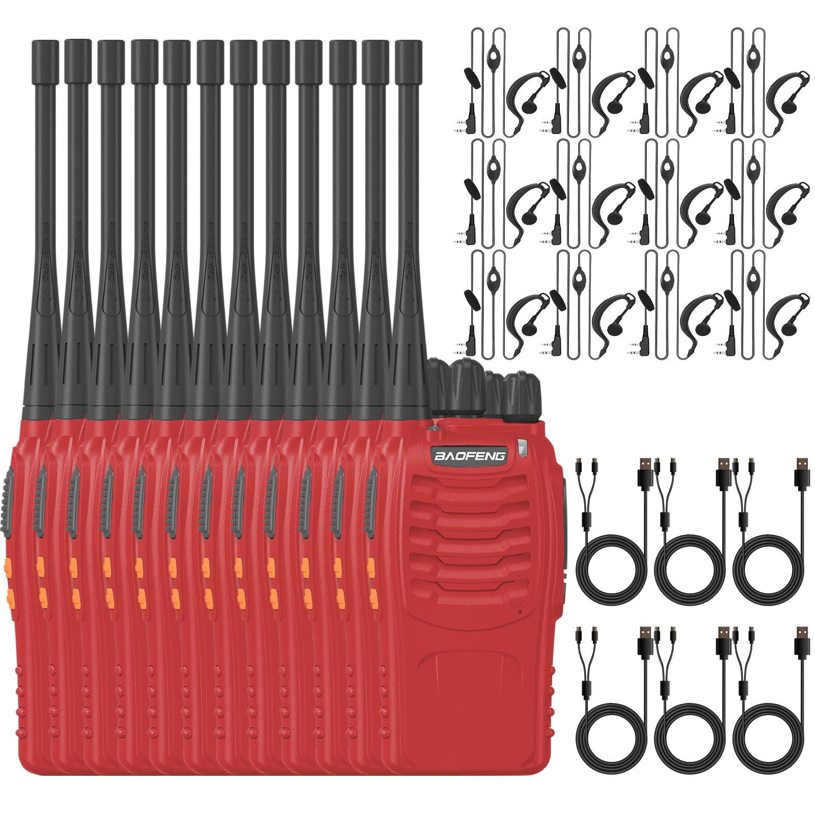 Amazon.com: 6 Pairs BAOFENG BF-888S USB-C Ham Radio 16 Channels