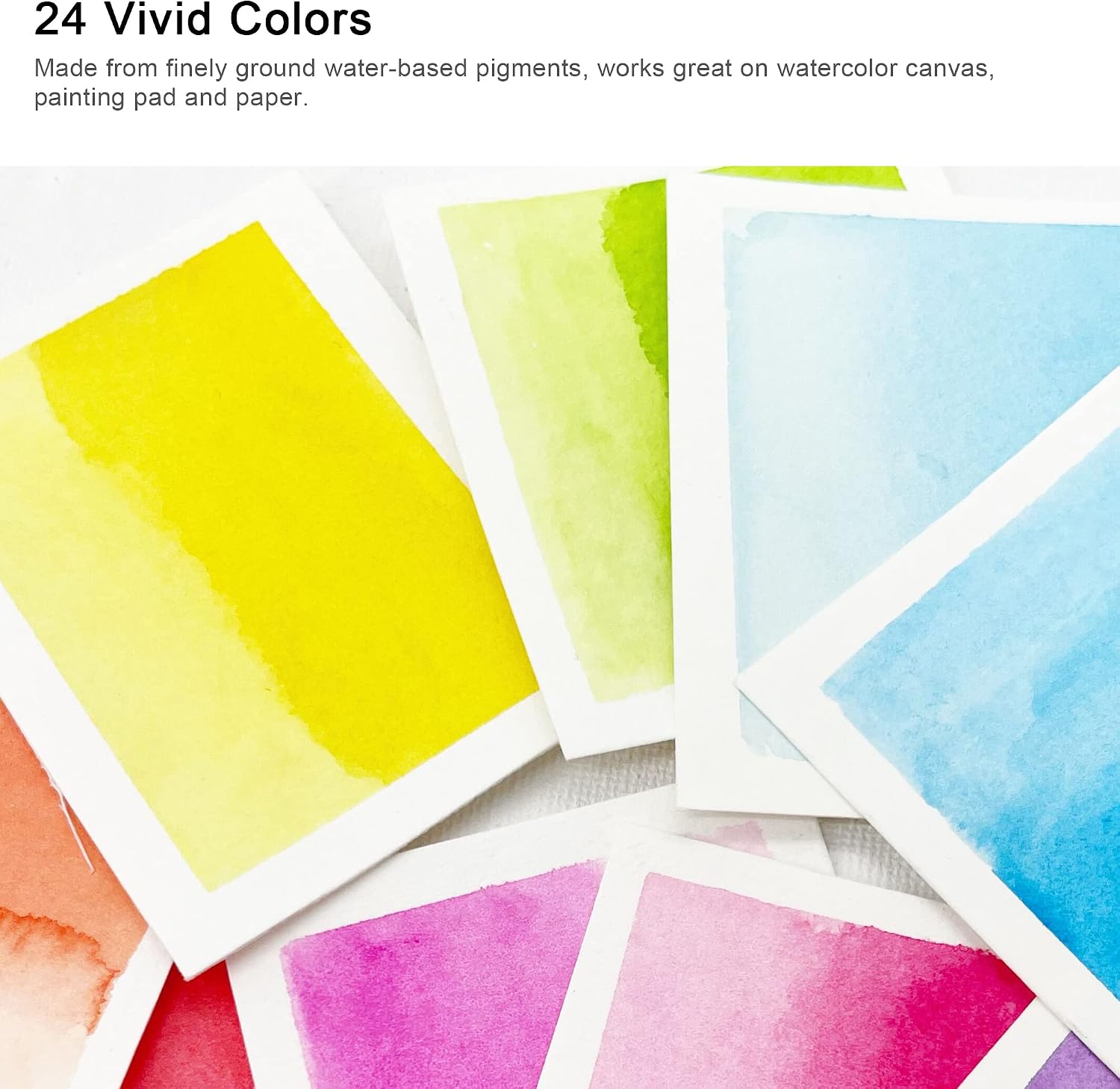 PHOENIX Watercolor Paint Set 24x12ml / 0.4 Fl Oz Tubes Non-toxic Water Color Paints Great Value Painting Art Supplies for Adults, Kids, Artists & Beginners