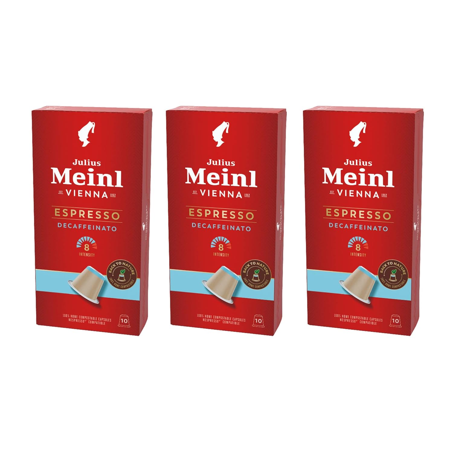 Julius Meinl: "Espresso Decaf," Nespresso Compatible, 100% biodegradable, 10 Capsules (3)