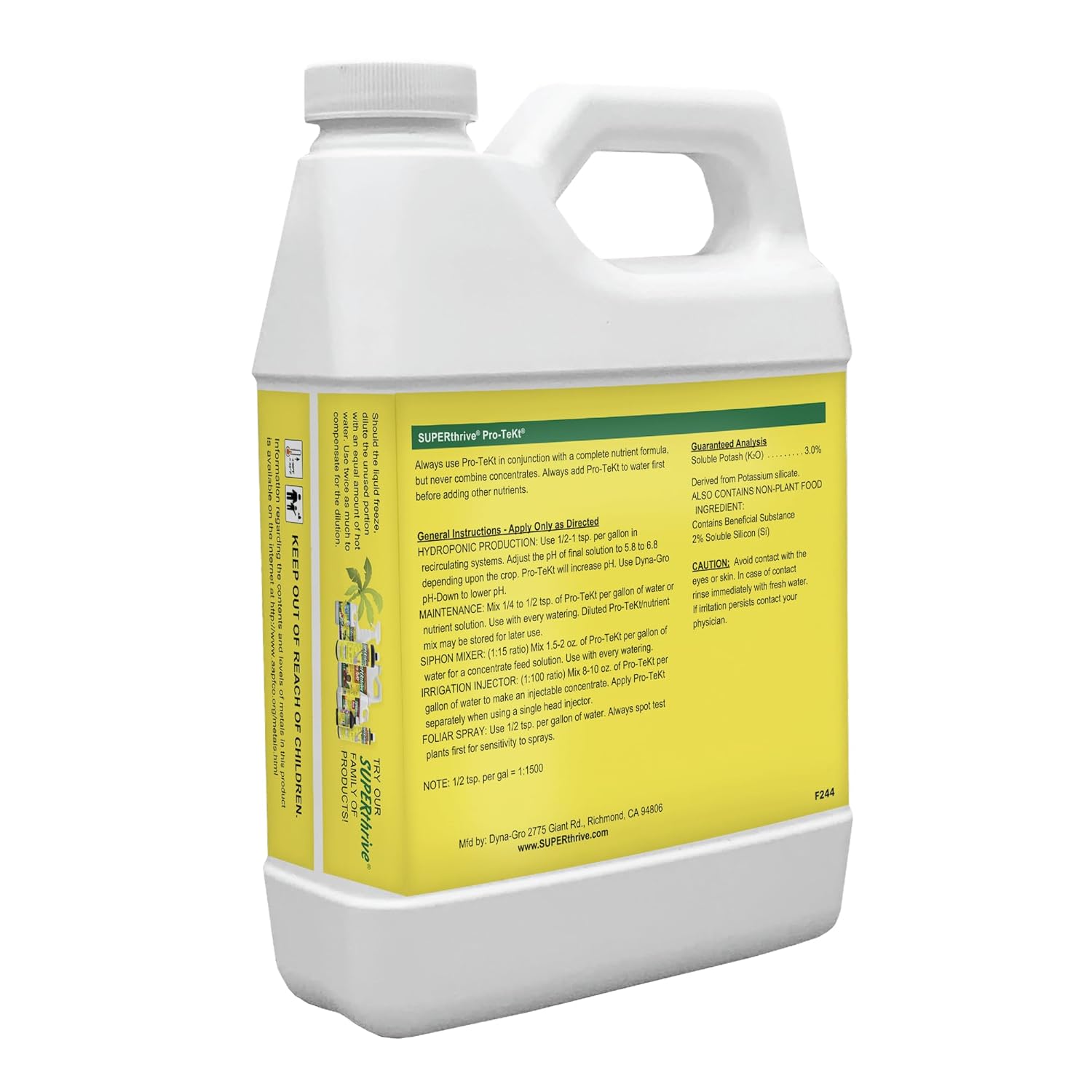 SUPERthrive® Pro-Tekt® 0-0-3 Silicon Supplement for Plants, 1 Quart