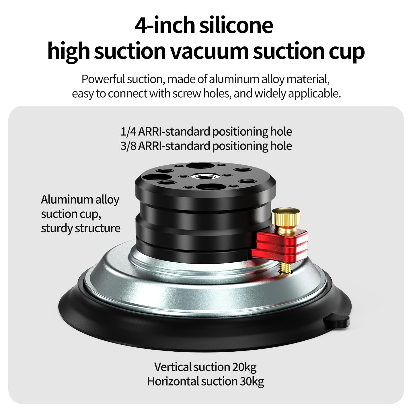 Statyw z głowicą kulową ze stopu aluminium 22 mm ze śrubą 1/10.2 cm, adapter do montażu na kamerze, nośność 4 kg, do kieszeni 4/3/X5, klipsy do telefonu, akcesoria (ze standardowym