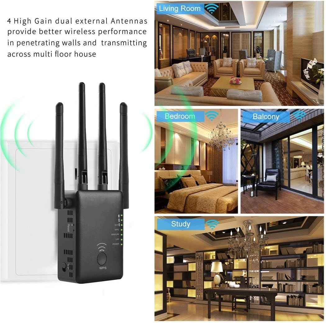 WiFi Booster WiFi Extender 1200Mbps WiFi Range Extender 5G & 2.4G Dual Band WiFi Repeater with Ethernet Port, WiFi Signal Booster for Home, 360° Full WiFi Coverage : Electronics