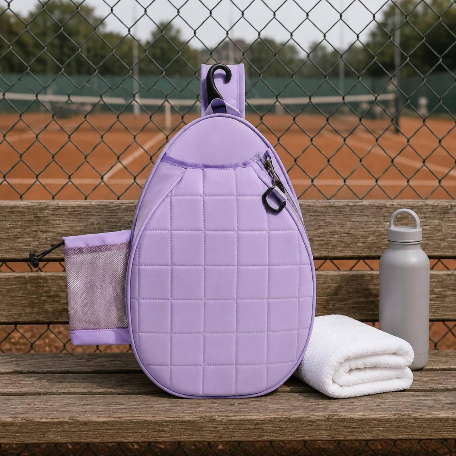 TISHITA Zaino Sport Donna Borsa Racchette Tennis Borsa Padel Borsa Badminton Borsa Imbottita con Griglia Cucita E Chiusura a Cerniera in Poliestere Adatta per