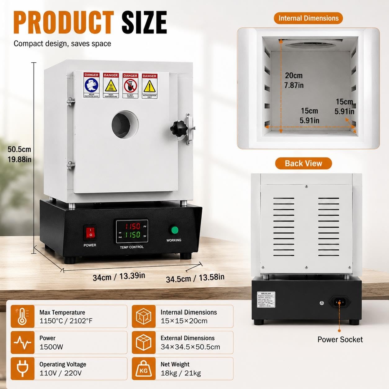 Forno Elettrico da Tavolo, Kit Accessori Completo
