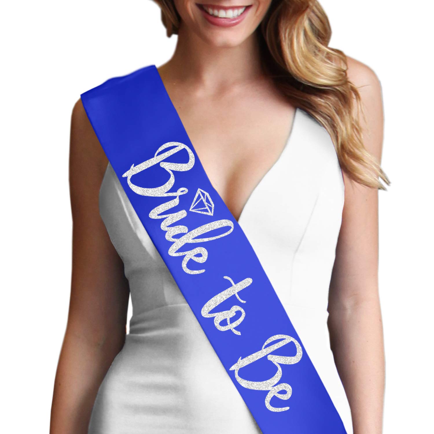 Something Blue for Bride - PREMIUM BRIDAL GRADE SATIN Navy Bridal Party Sash - Bachelorette Party Decorations