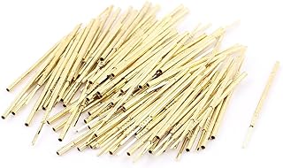 Aexit PM75-3W Metal Testers Test Probe Receptacle 33mm Length 100pcs Multi Testers Gold Tone