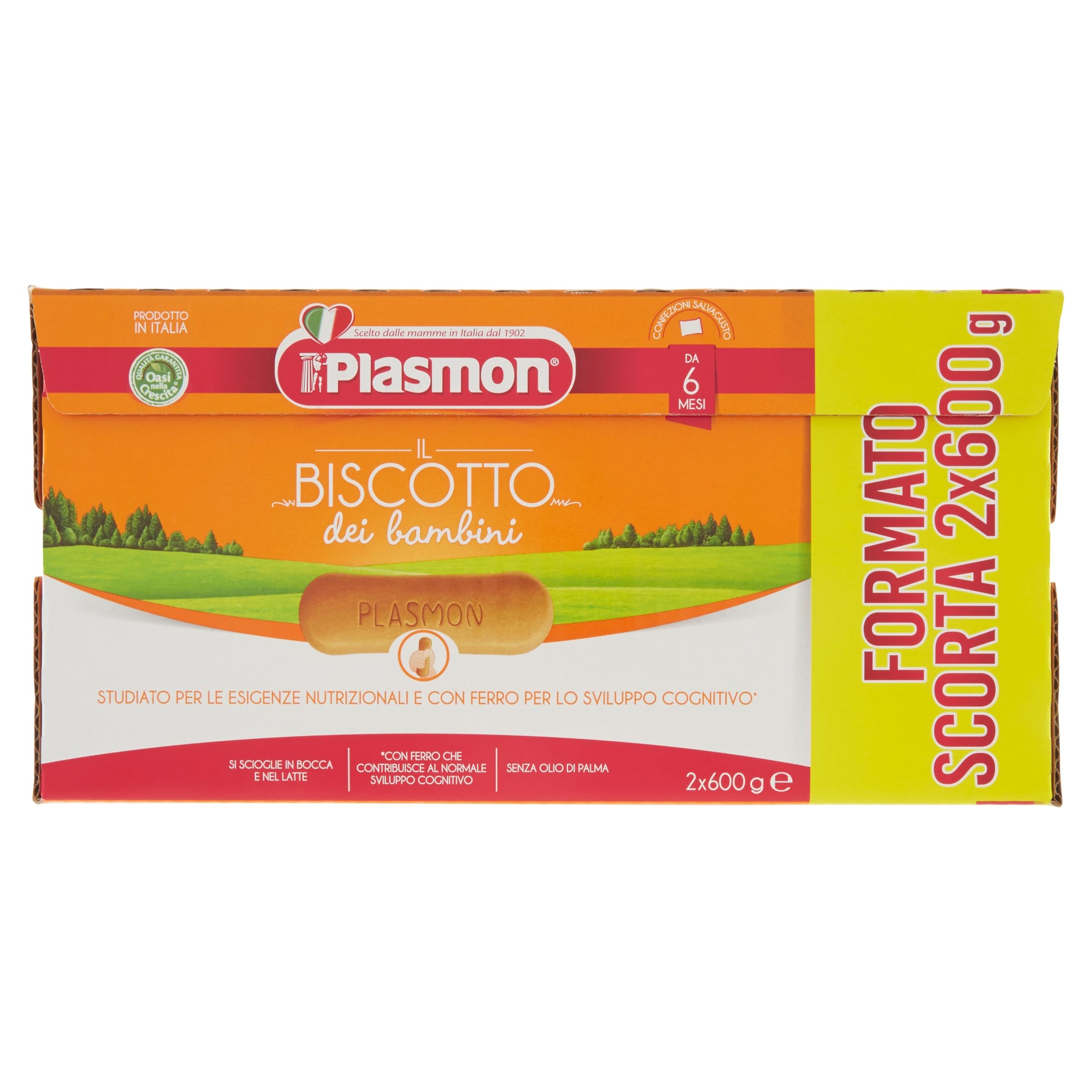 Plasmon Biscotto Formato Scorta 2x600g