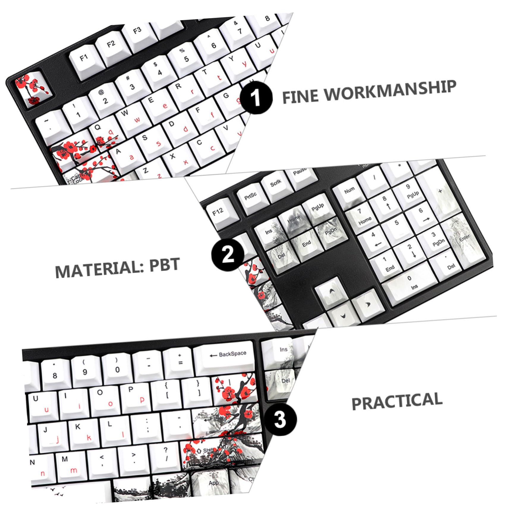 Keycap Meccanici Decorativi 128 Pezzi Pbt Profilo Originale