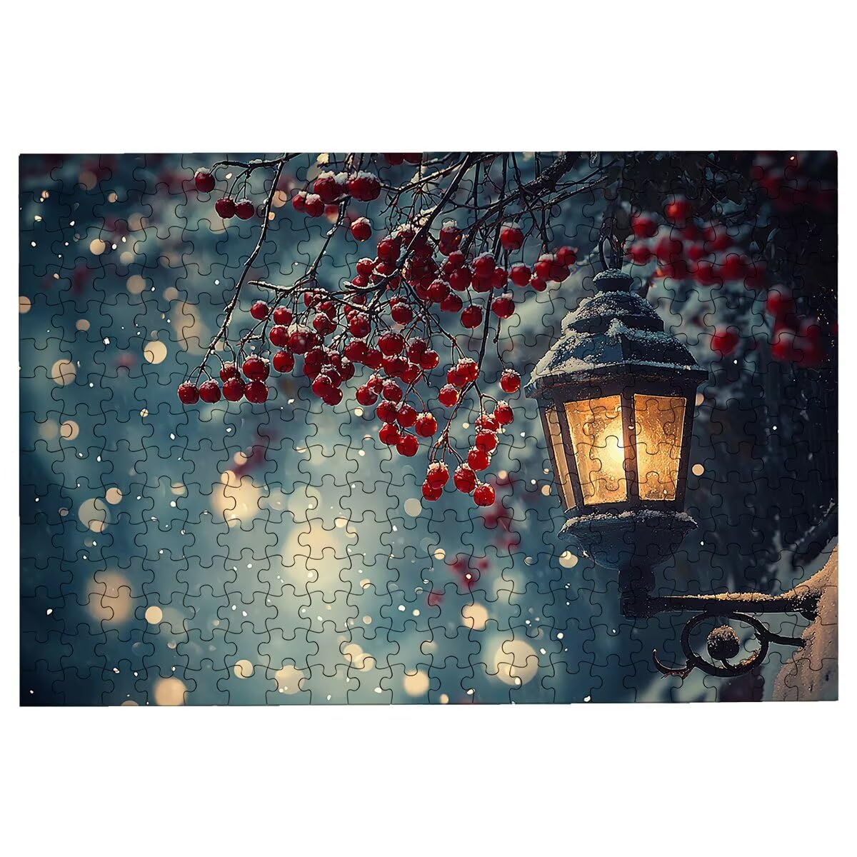Puzzle 5000 sztuk Retro, Zimowe Puzzle 5000 Dorosłych, Puzzle dla Dorosłych Z Pudełkiem Prezentowym, Drewniane Puzzle Wyzwanie dla całej rodziny, Oryginalne prezenty dla kobiet -3296
