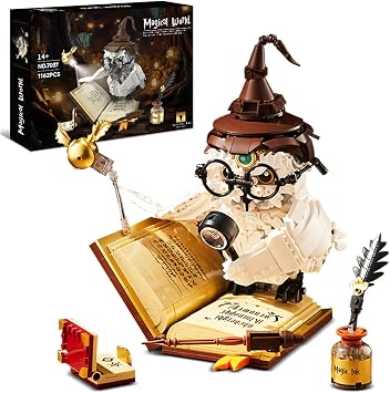 MOC Magic Owl Animal Building Set- Compatible with Lego for Adults, Ideas Collectible Bird Model, Creative Gifts for Adults