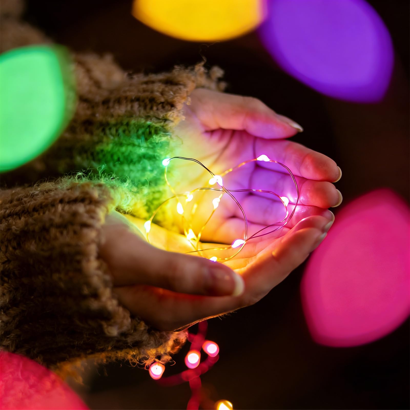FACHOI Fairy Lights LED String Lights Battery Operated for Bedroom Party Wedding Christmas Decorations F1-YXCD (1, Mix)