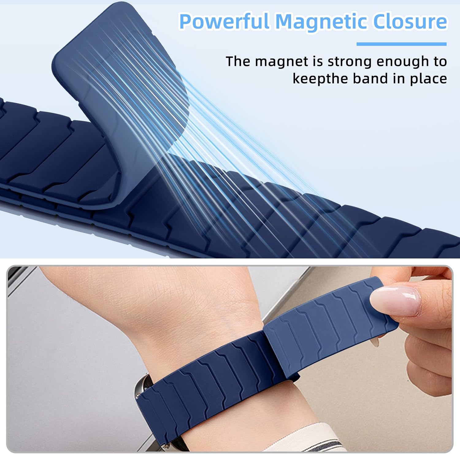 20mm Magnetic Silicone Watch Bands for Amazfit Active 3/Active 2 image 3