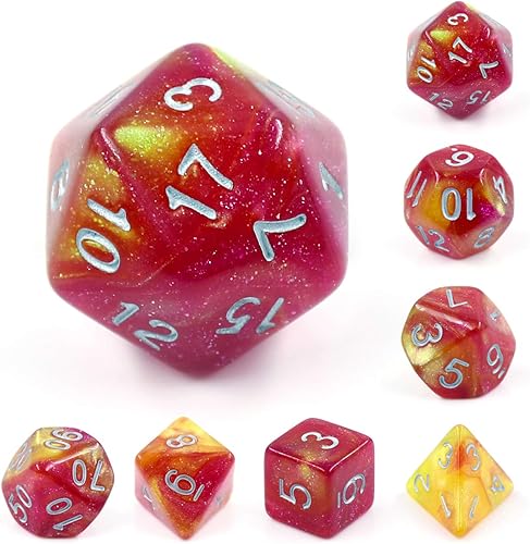 Miniatura 2 de Juegos de dados de poliedro HD D&D para mazmorra y dragones RPG juego de rol MTG Pathfinder Juegos de mesa Top Games 7 dados Set Sol Sangre