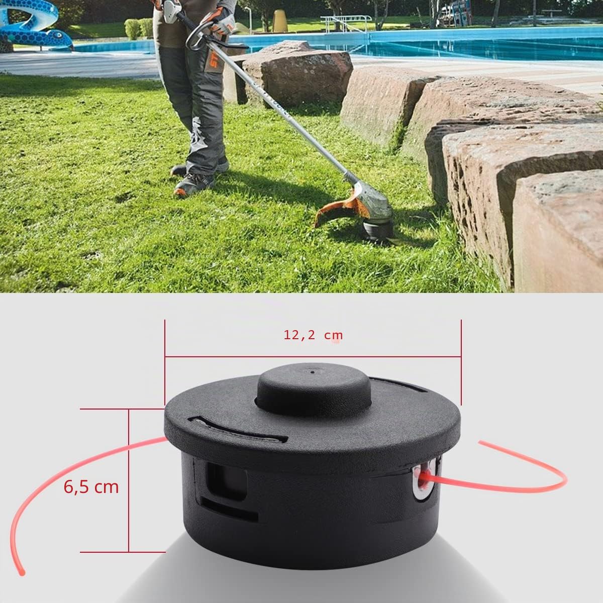 Cabezal de Corte AutoCut 25-2, Cabezales de Desbrozadora para Stihl FS, KM Series FS44, FS55 FS80 FS83 FS85 FS90 FS100 FS100RX KM90 KM110 KM130 KM55 KM85 40027102108