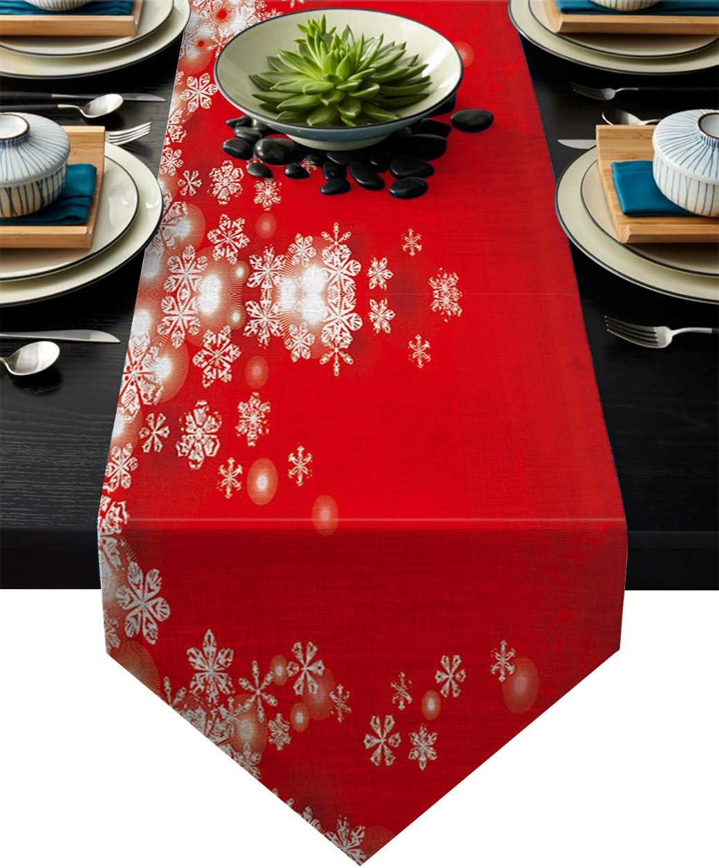 Fandim Fly Dining Table Runner 13 x 90 Inch, Merry