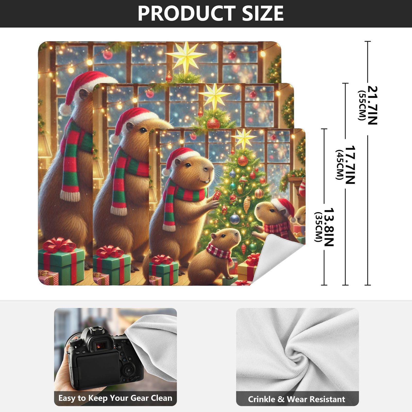 Joko Ivery Capybara Family Christmas Protective Wrap 13.8