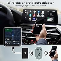 Vista 8 de Dongle automático inalámbrico Android, enchufable a través de USB, teléfono Android compatible y Car Factory con cable AA a adaptador inalámbrico