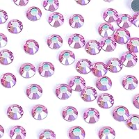 Vista 83 de 1440 piezas de diamantes de imitación termoadhesivos SS20 color púrpura2 con parte posterior plana, gemas de cristal de vidrio para ropa, camisas
