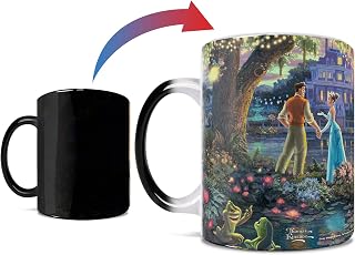 Morphing Mugs Disney – The Princess and the Frog – Tiana and Prince Naveen – Thomas Kinkade - 11 oz Heat Sensitive Mug – Ceramic Color Changing Heat Reveal Coffee Tea Mug
