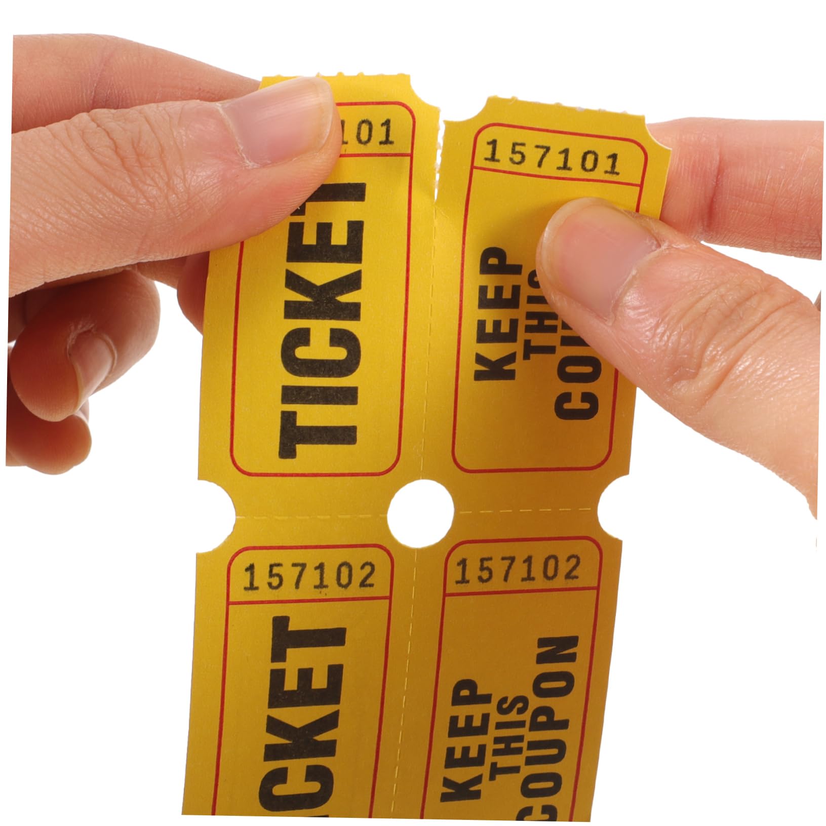 Tofficu 400pièces Billets De Loterie Jaunes pour Événements Tickets Numérotés Pratiques pour Tirages Sort Récompenses Et Activités Caritatives