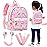 Accmor Toddler Backpack Leash with Anti Lost Wrist Link, Cute Mini Child Walking Harnesses Keep Kids Close Back Pack Rope Tether Rein for Baby Boys (Pink/Unicorn)