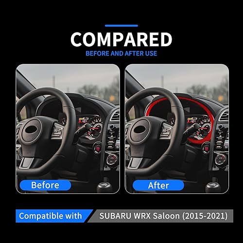 Miniatura 3 de AIRSPEED Adhesivo de fibra de carbono para marco de velocímetro de automóvil, decoración de tacómetro central, decoración interior para Subaru WRX