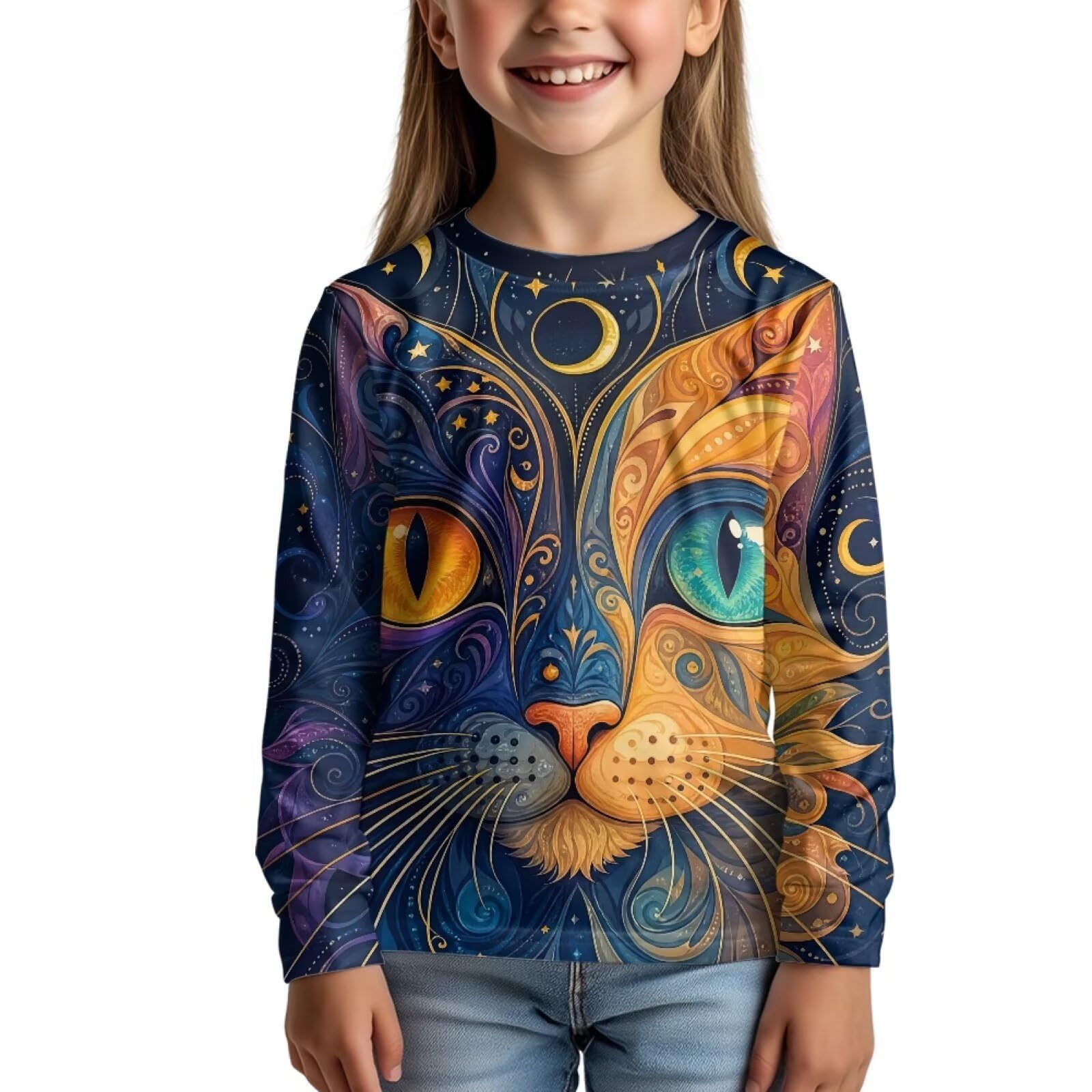Uourmeti Girls Graphic Tees Long Sleeve T Shirts for Teens