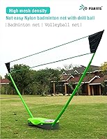 Vista 5 de Portable Badminton Net Set,Folding Volleyball Badminton Net,4 Professional Graphite Badminton Racket,8 Racket Grip Tape,4 Shuttlecocks,Family