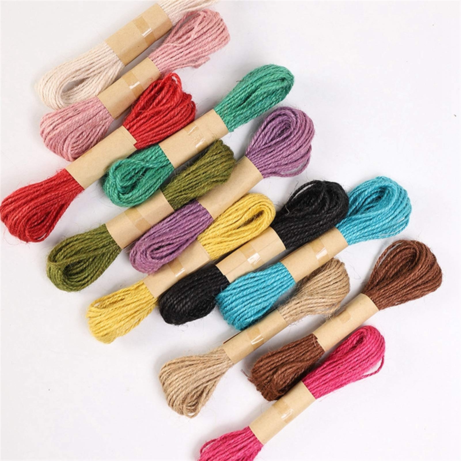 Naturalny sznurek jutowy, 1mm 12 colors Hemp Rope Hessian For