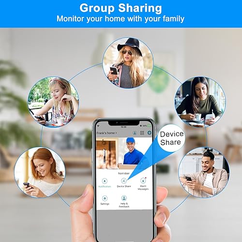 Miniatura 9 de Timbre inalámbrico con timbre, 2.4G WiFi Smart Video Doorbell con cambiador de voz, mensaje de voz, detección de movimiento PIR, visión nocturna,