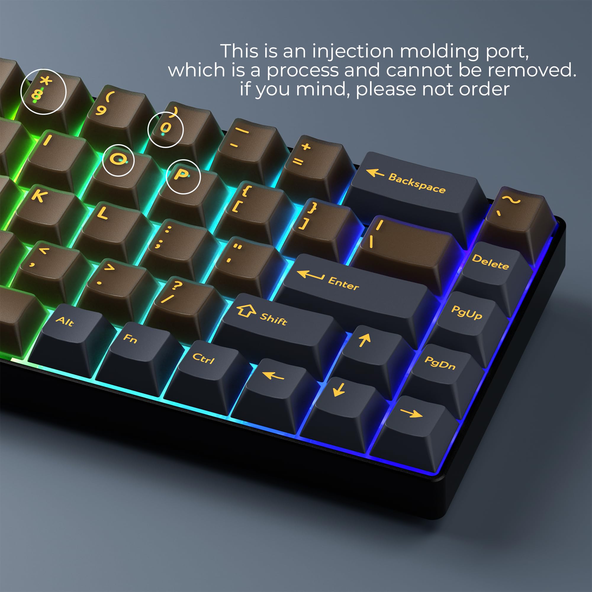 XVX Black Keycaps, Doubleshot PBT Keycap Set Cherry Profile, 142